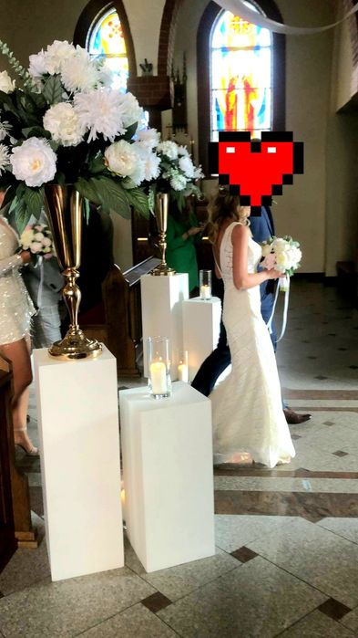 Suknia sukienka slubna boho glamur xs 34