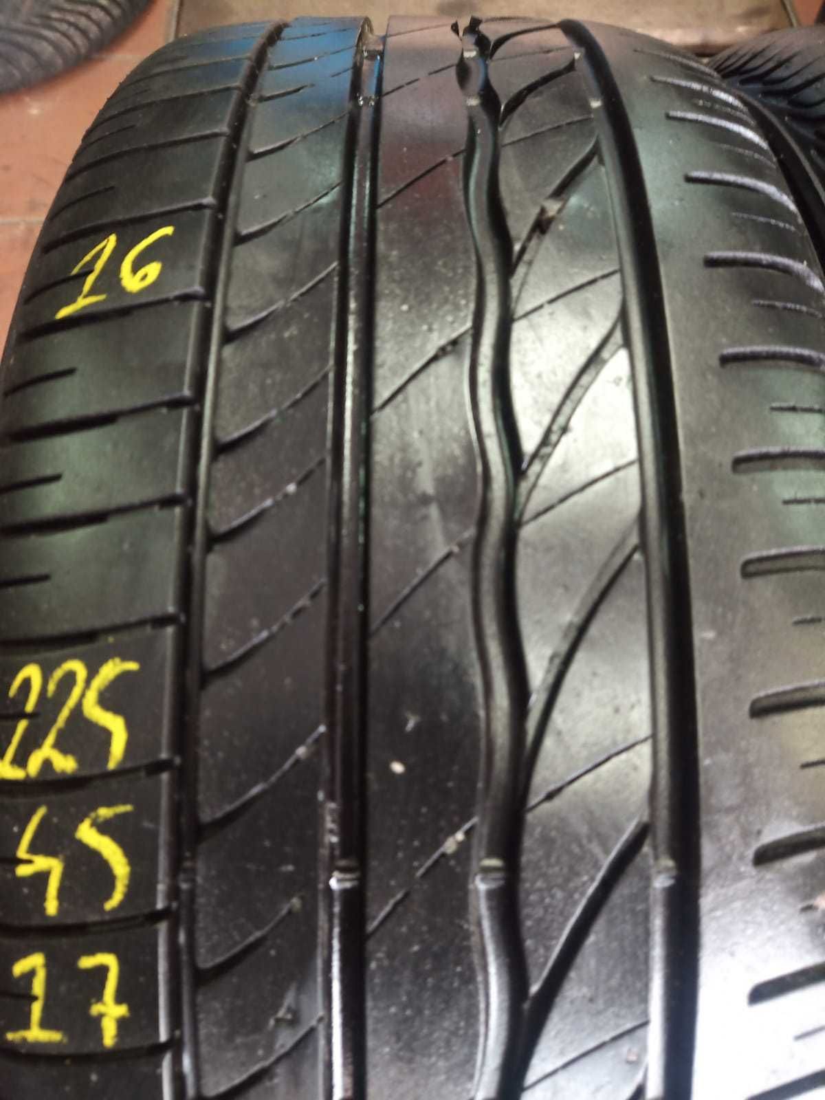 Opony używane 225/45r17 Bridgestone