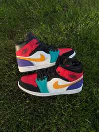 Кросівки Air Jordan x Nike 1 Mid Multi-Color Rap Реп