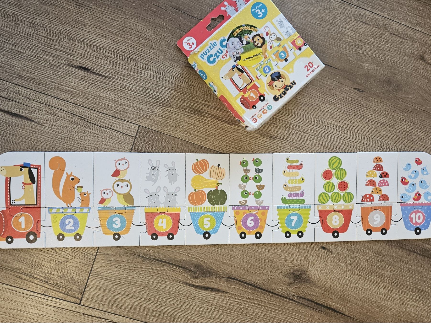 Puzzle Czuczu pociąg cyferki
