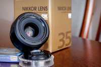 Obiektyw Nikon F Nikkor AF-S 35mm F/1.8G DX ostry + filtry