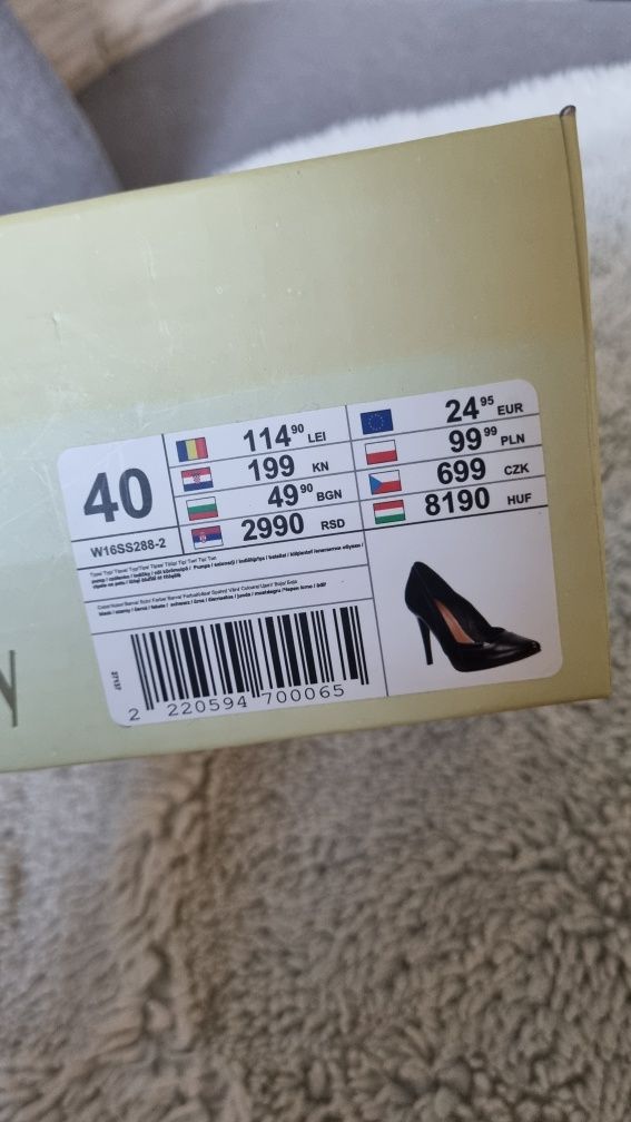 Buty szpilki czarne jenny fairy r. 40