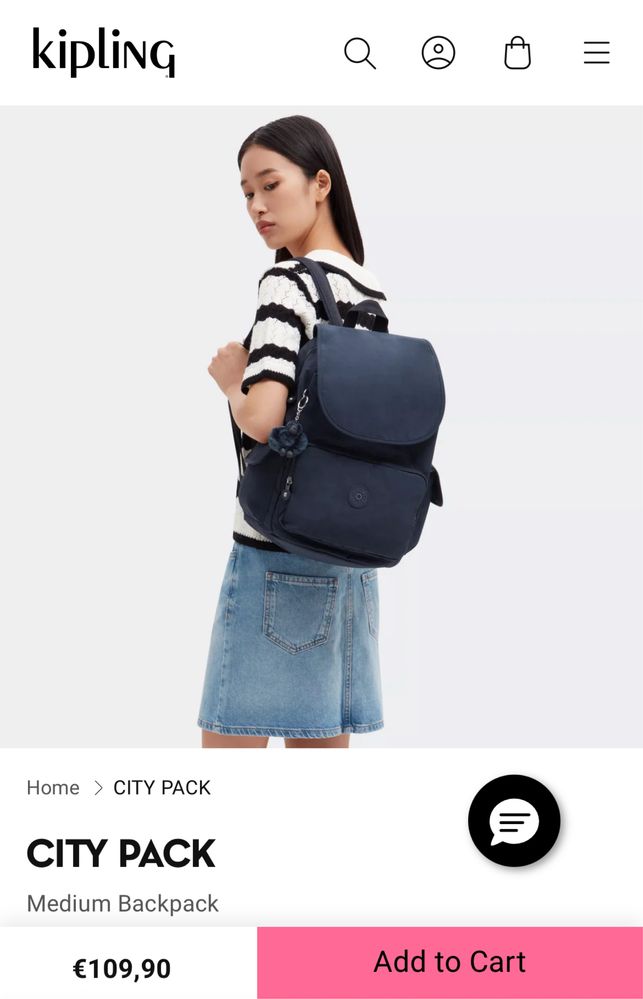 Mochila Kipling City Pack Medium Azul