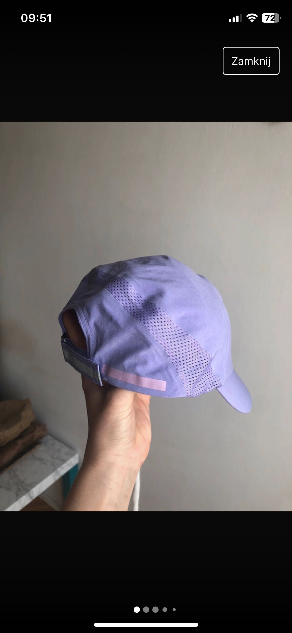 czapka z daszkiem fioletowa