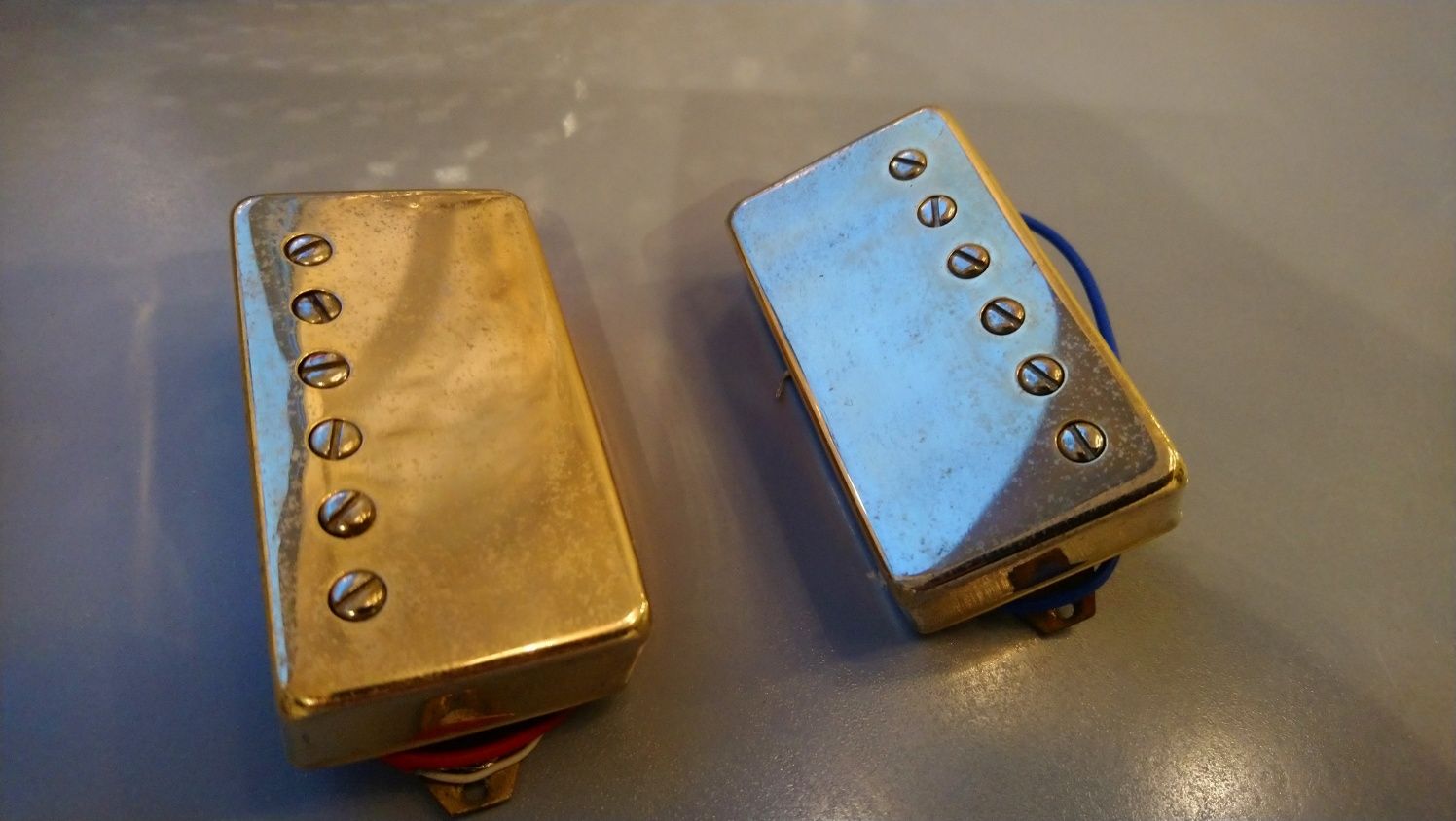 Humbuckery set. Przetworniki PAF złote