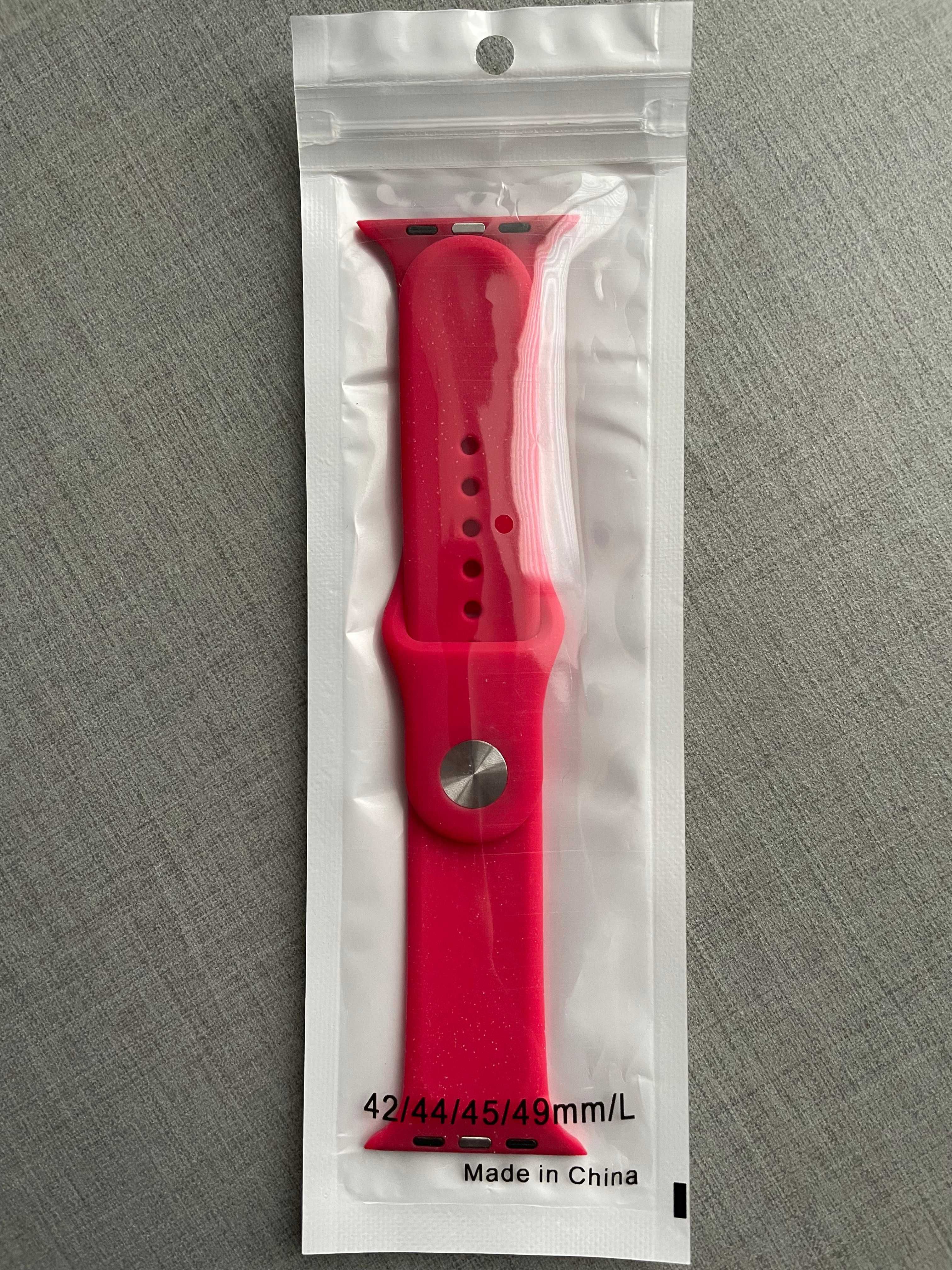 Ремінець Sport Band для Apple Watch 42/44/45/49 mm Rose Red розмір L