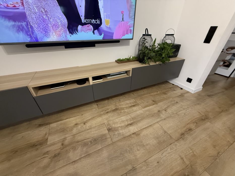 Ikea besta zestaw szafek podwieszanych i rtv