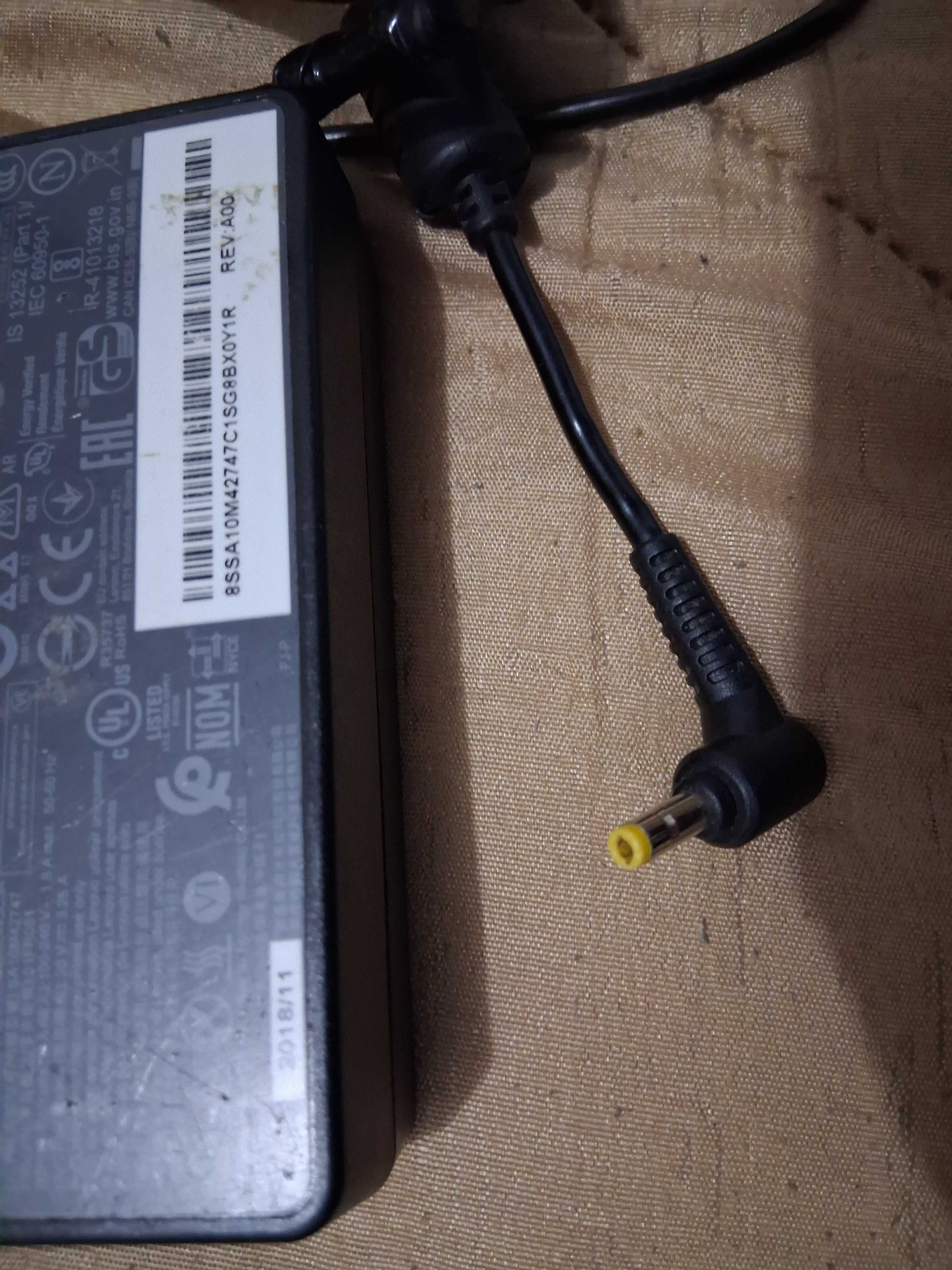 Carregador portátil lenovo 20v 65w