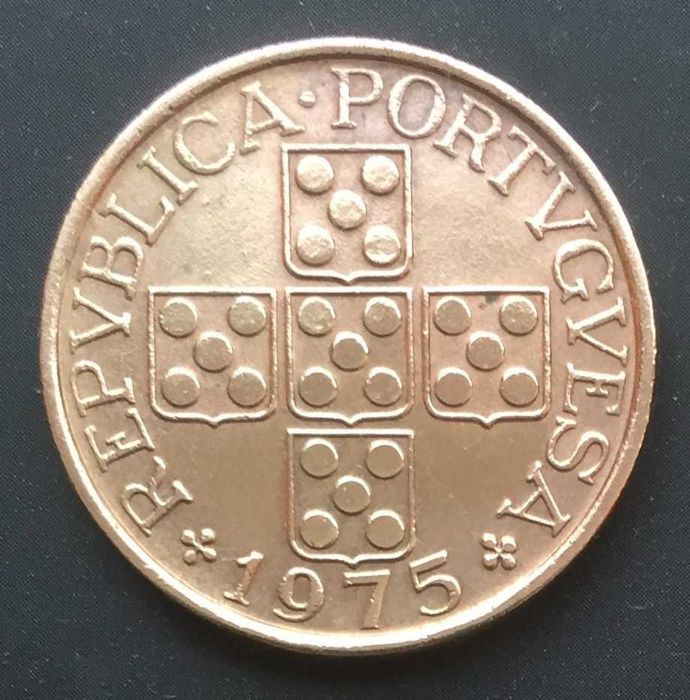 Moeda 1 escudo bronze - Portugal - 1975