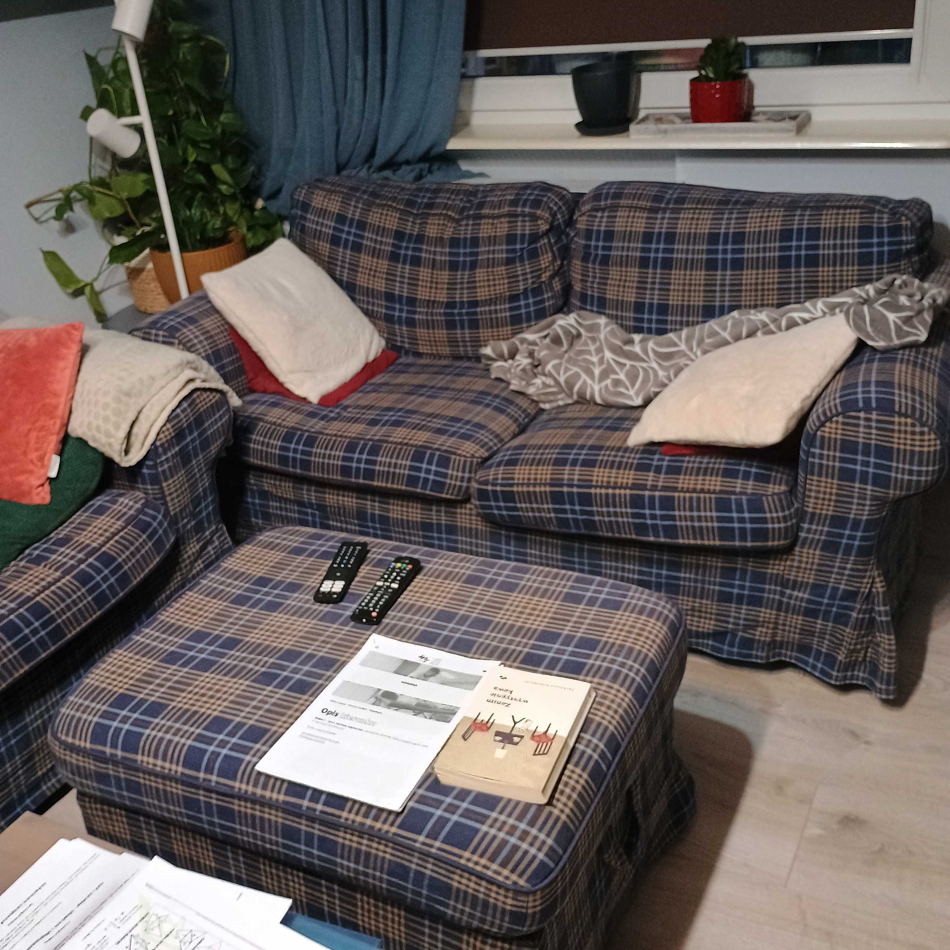 Sofy Ektorp zestaw 3 elementów - sofa 2 + sofa 3 +podnóżek