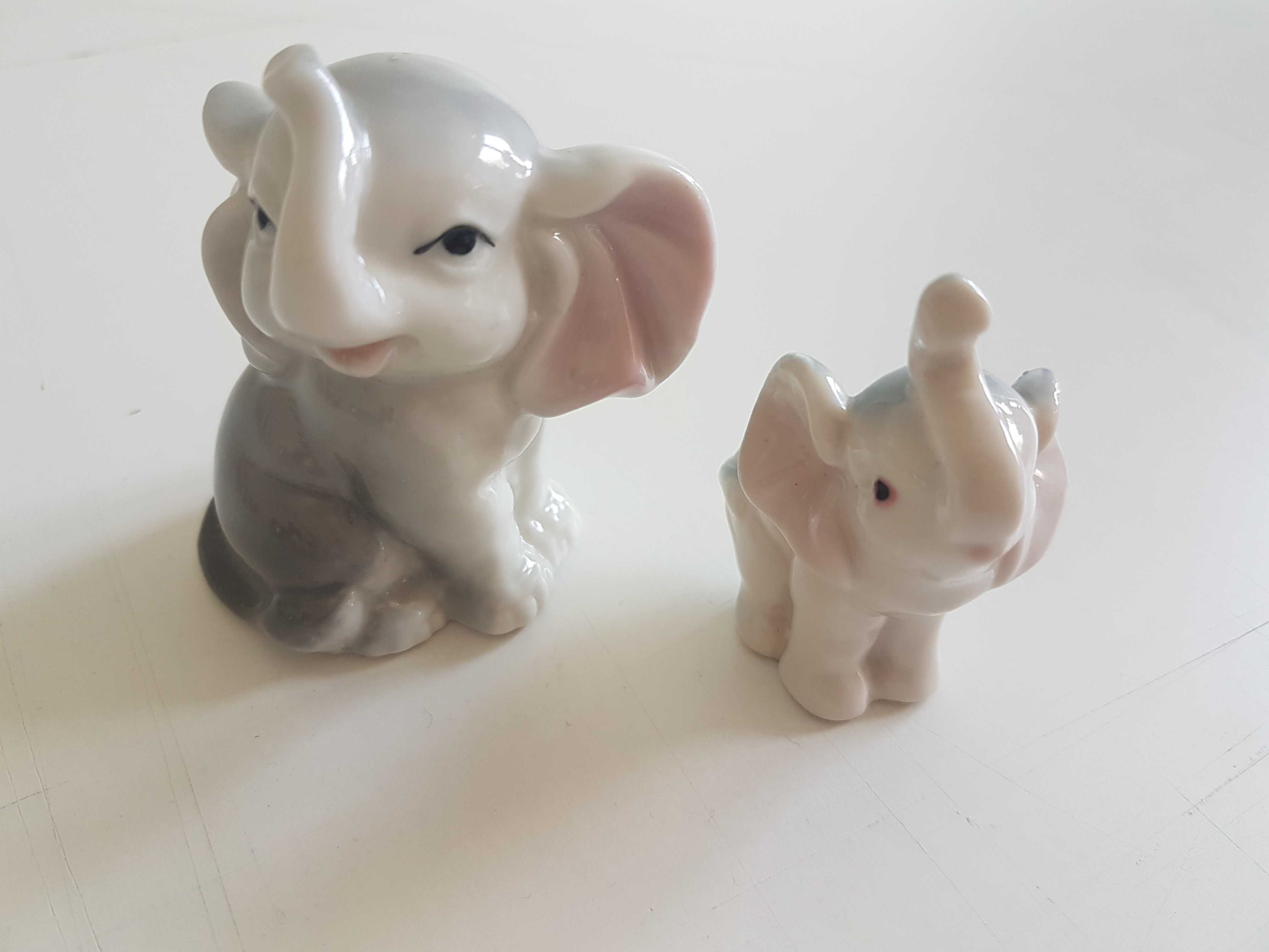 słonie figurki ceramiczne