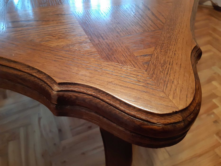 Jadalnia – stół + 6 krzeseł dębowych - klasyk.