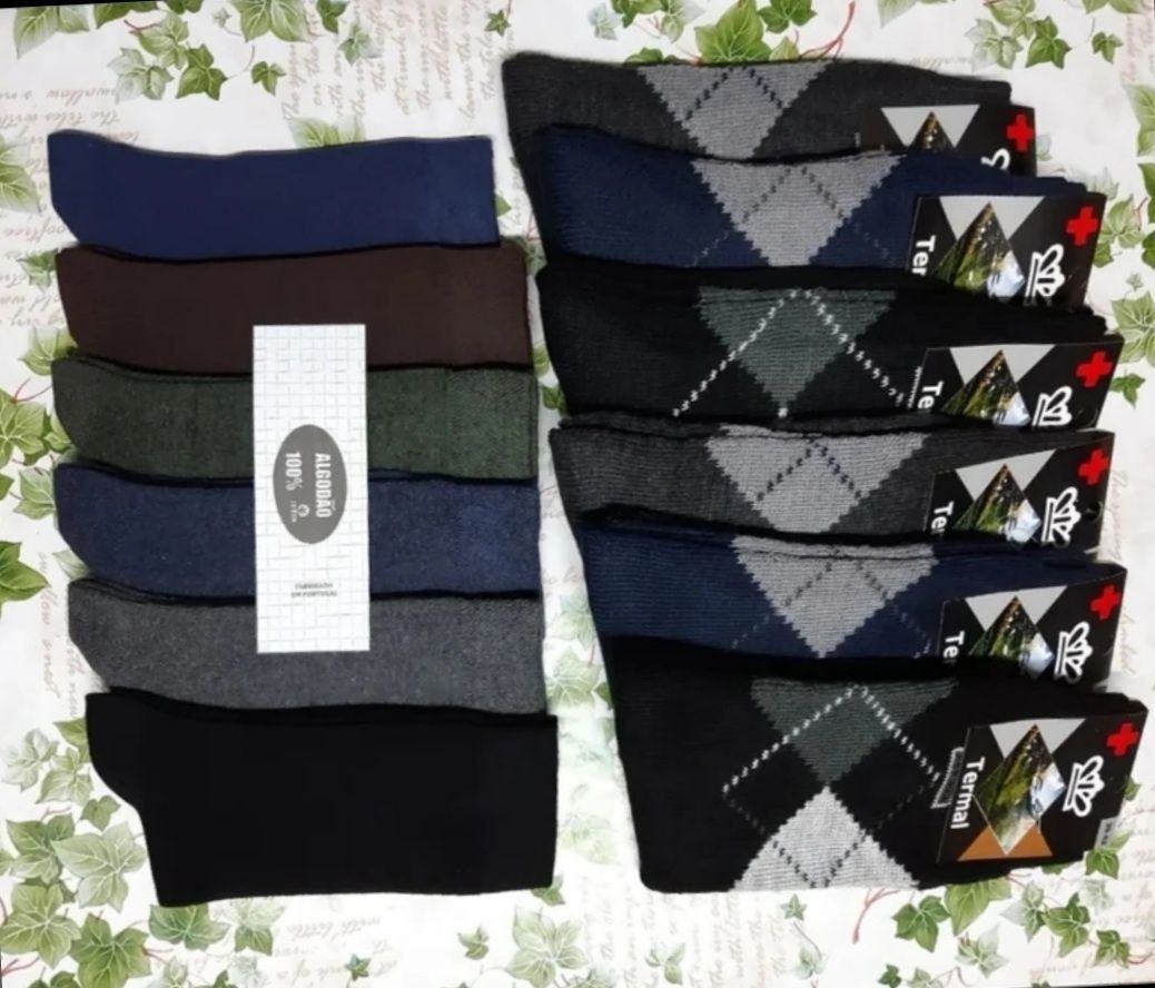 12 pares de meias para homem tamanho 39-42