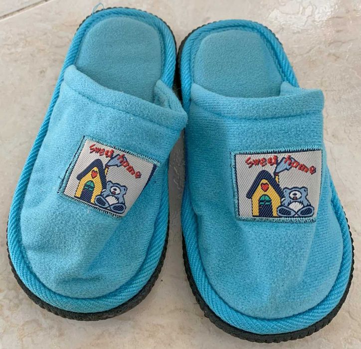 Chinelos de Quarto de Criança Unissexo, Azul, como Novos