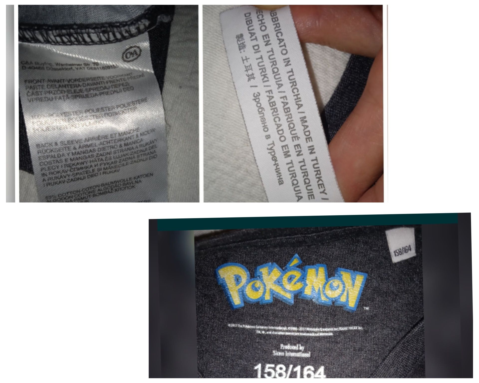 T-shirt Pokemon, C&A, Pull & Bear, Here & there 13/16 anos
