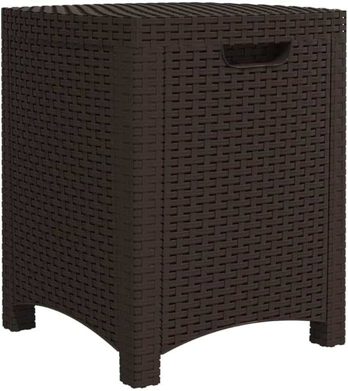 NOWA Skrzynia ogrodowa VidaXL grafitowa 39x39x45 cm rattan PP stolik
