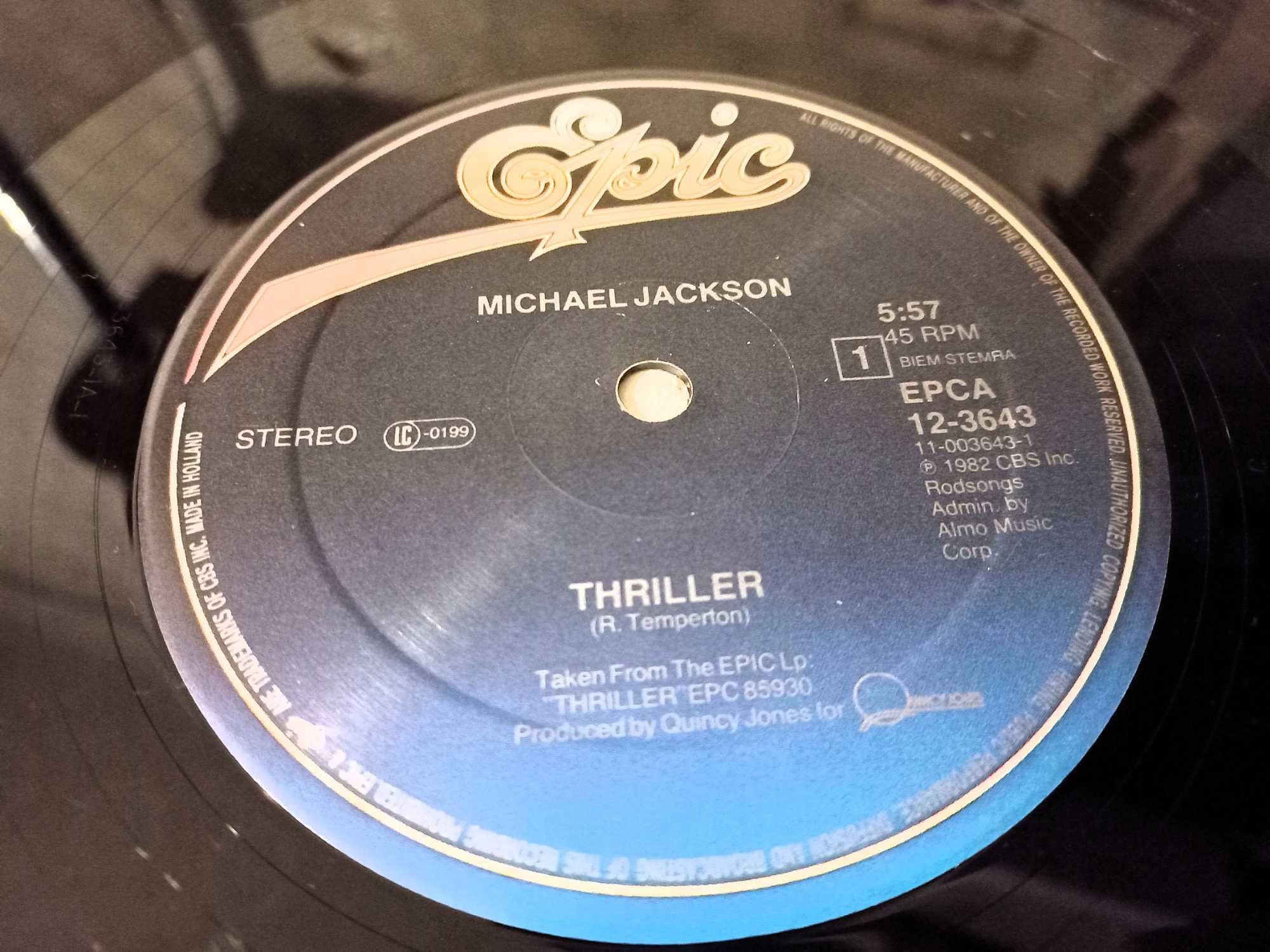 Michael Jackson – Thriller Vinyl, 12", 45 RPM, Maxi-Single, Stereo