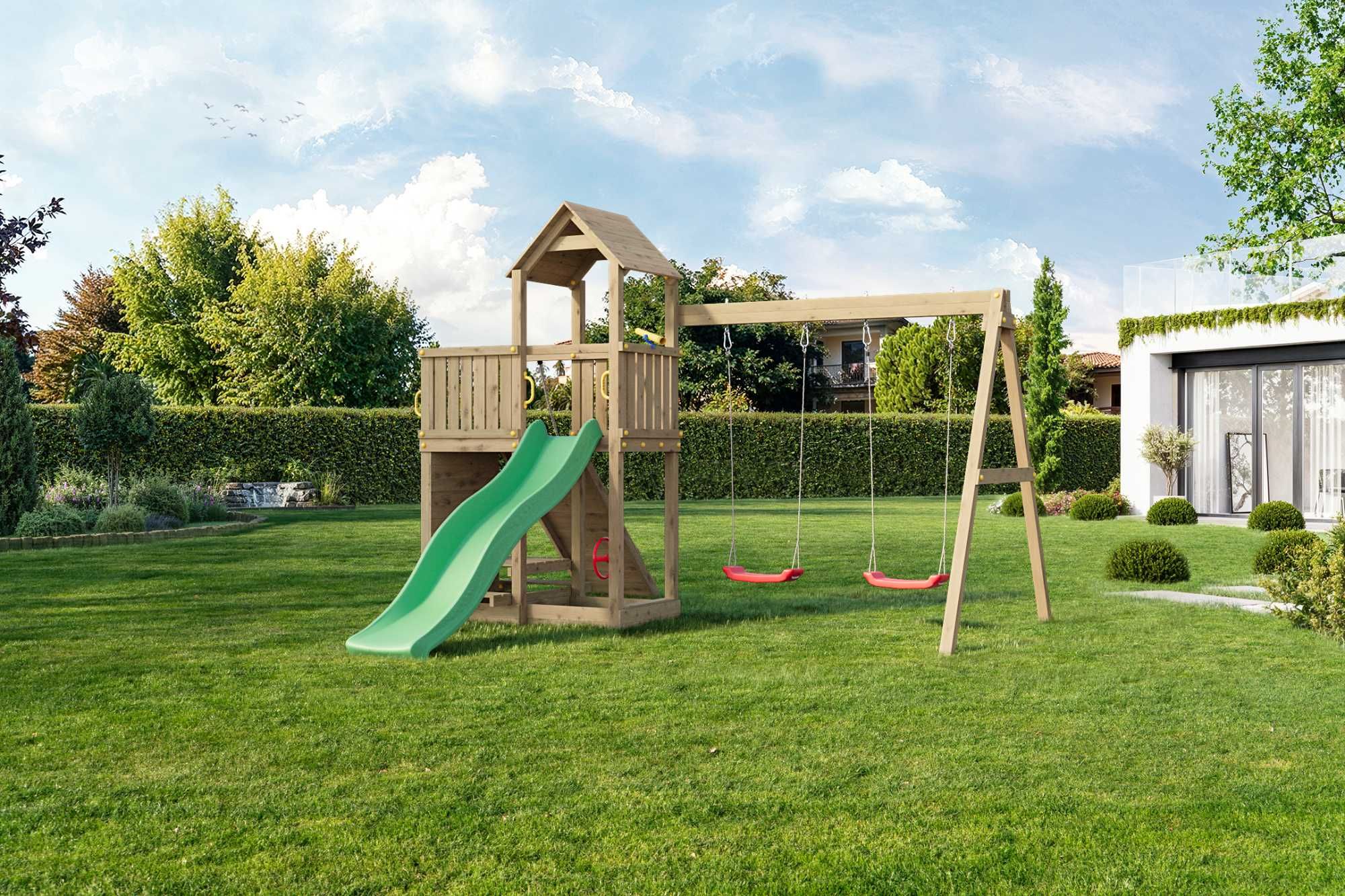 Mnóstwo atrakcji Plac zabaw Domek, DARMOWA DOSTAWA 2-3 dni, Atest