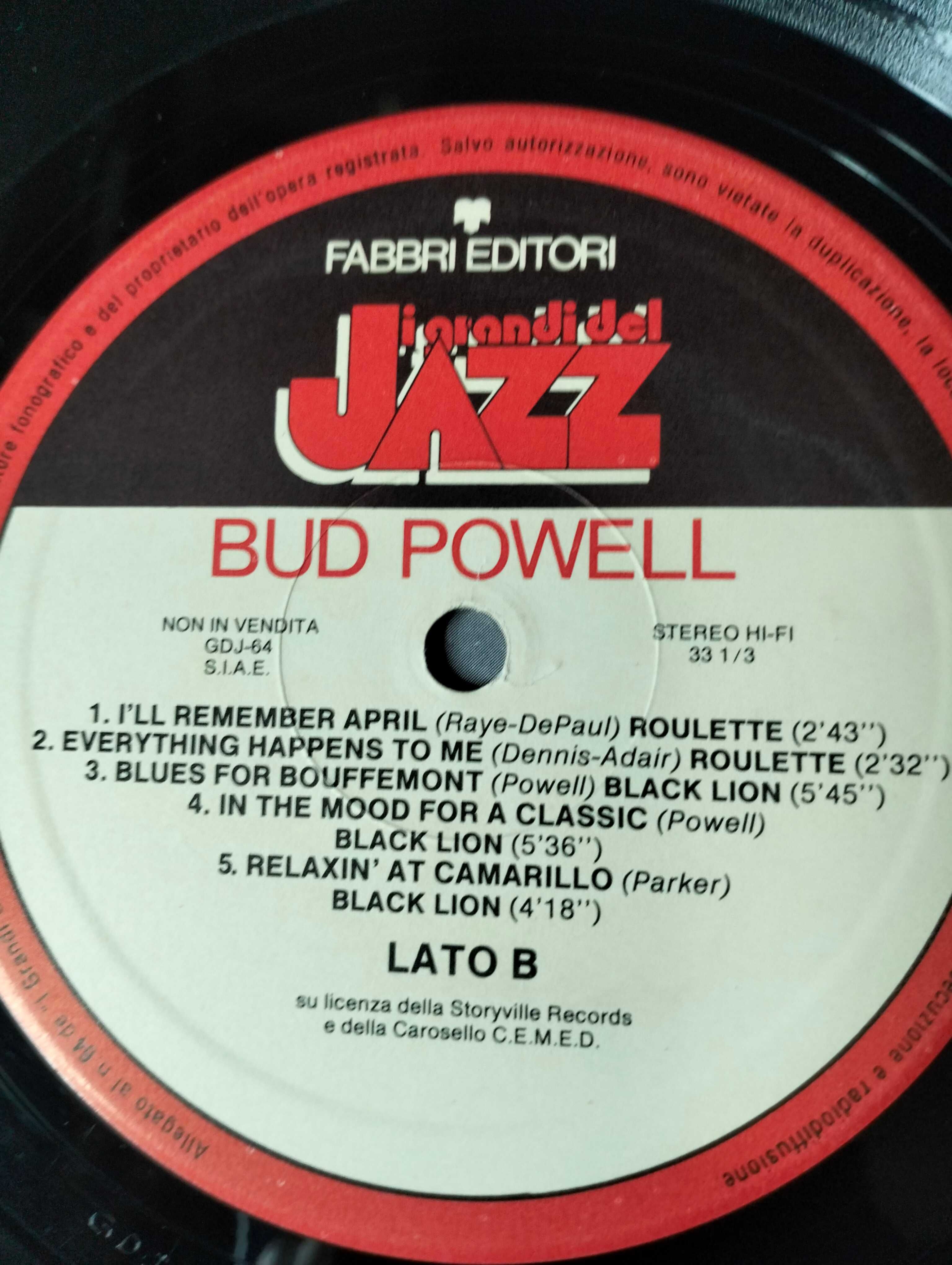 Bud Powell I Grandi del Jazz winyl