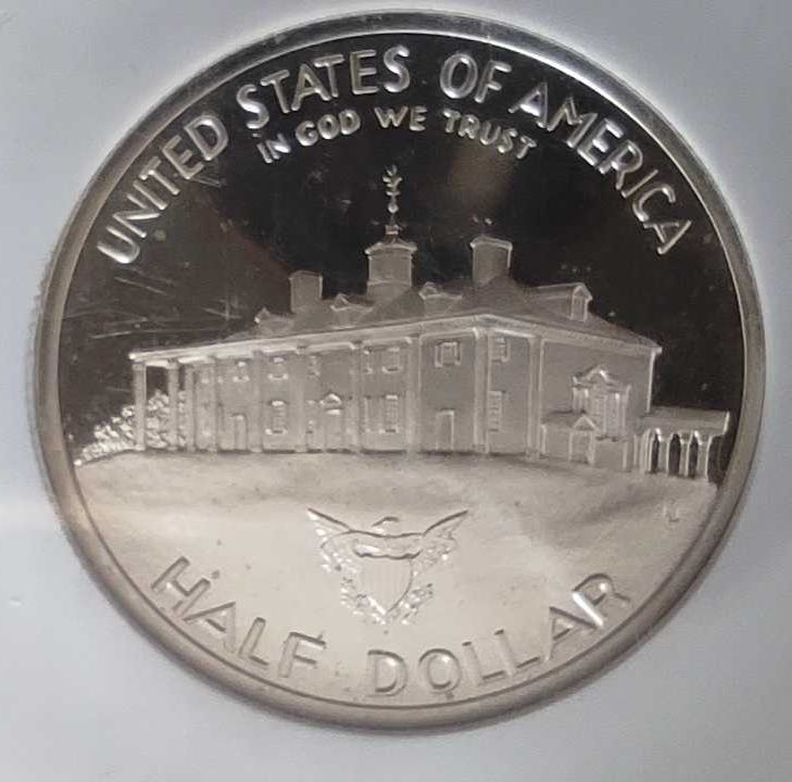 Srebrna kolekcjonerska moneta USA half dollar 1982 srebro ag grading