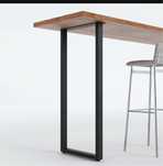 Zestaw 2 metalowych nóg stołowych 105 cm, Homtone