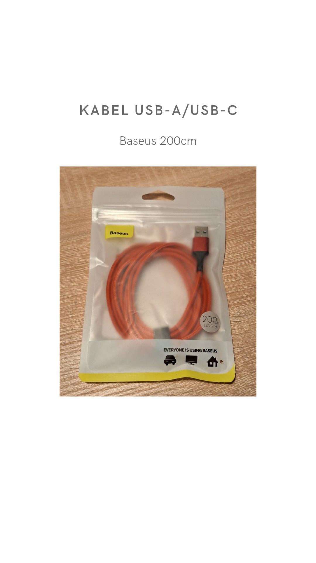 Kabel USB-A/USB-C Baseus 200cm