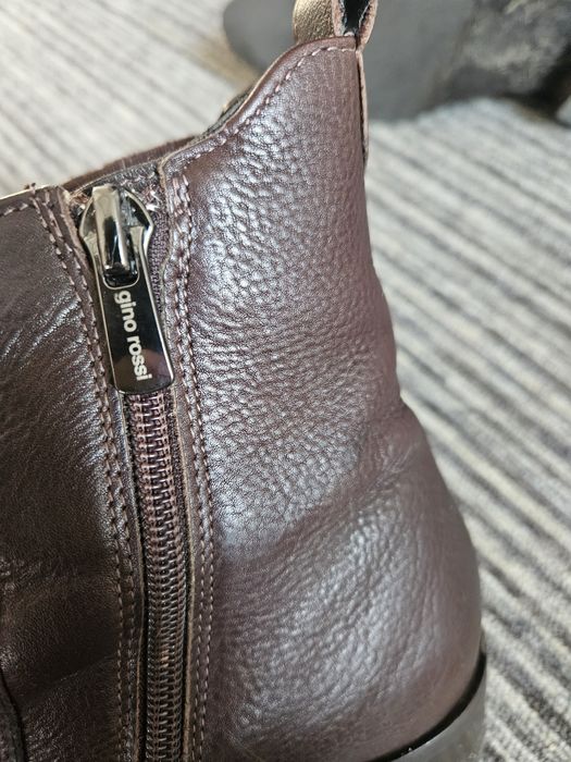 Skórzane botki gino rossi r 36 brazowe