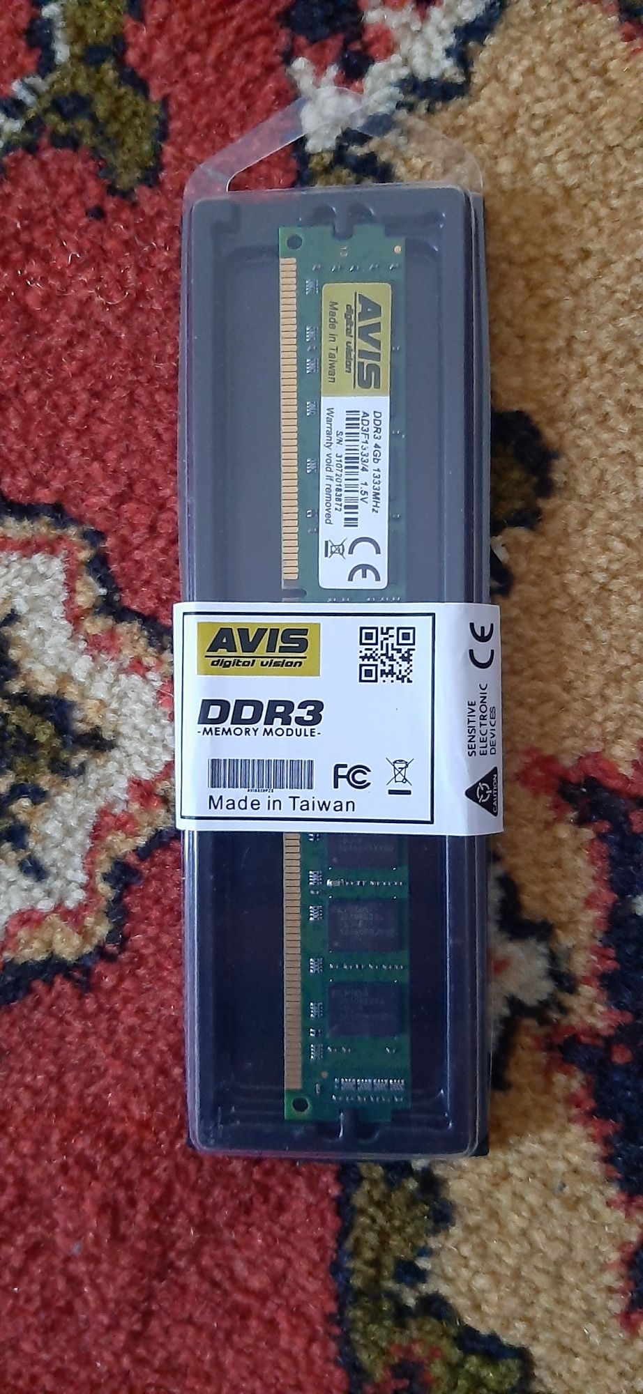 Оперативна пам'ять DDR3 4Gb (4Гб) 1333MHz PC3-10600 AVIS універсальна