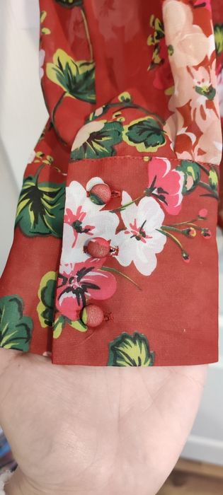 Asymetryczna koszula w kwiaty