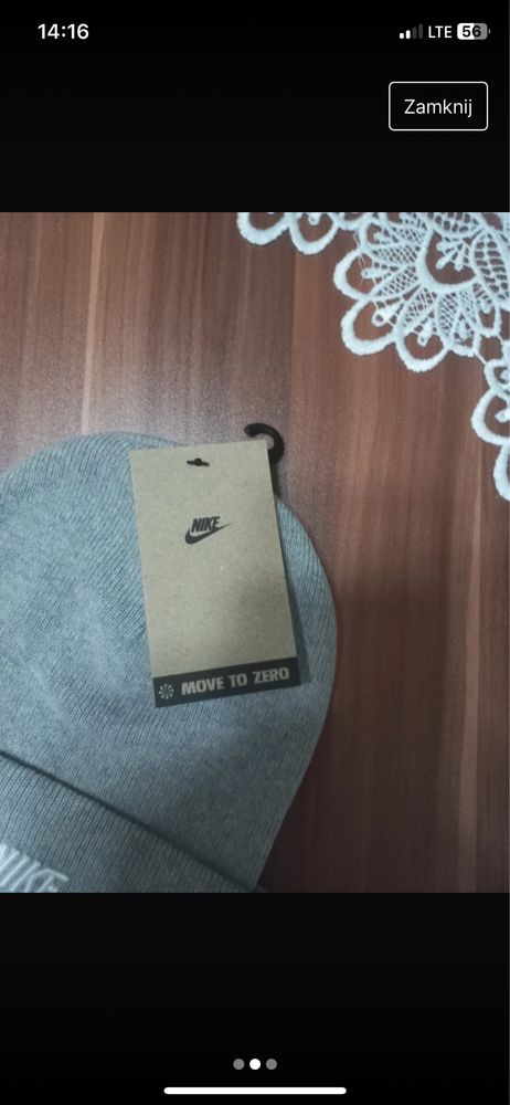 Nowa czapka nike szary kolor