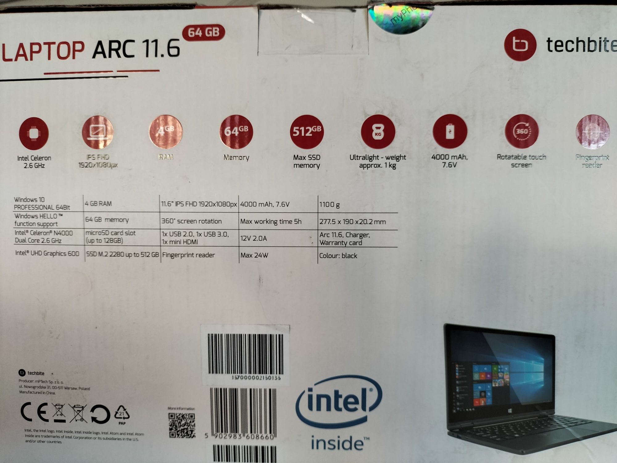 Laptop ARC 11.6.