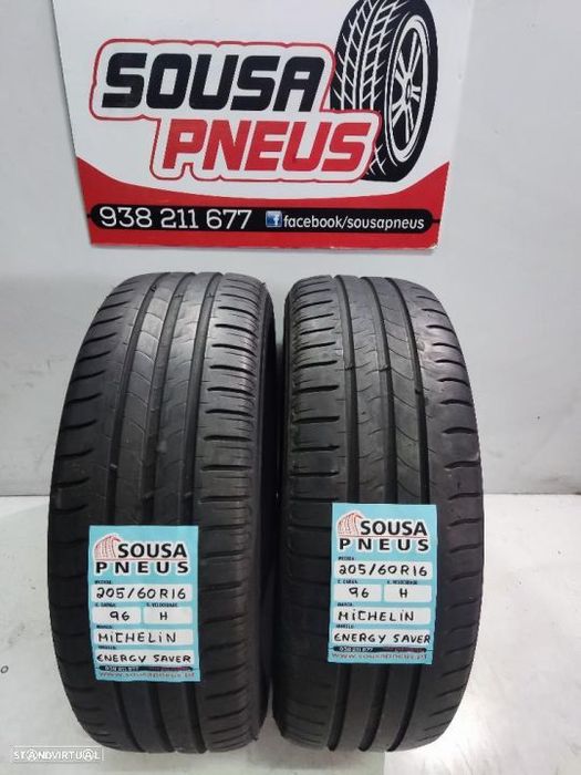 2 pneus semi novos 205-60r16 michelin - oferta dos portes 85 EUROS
