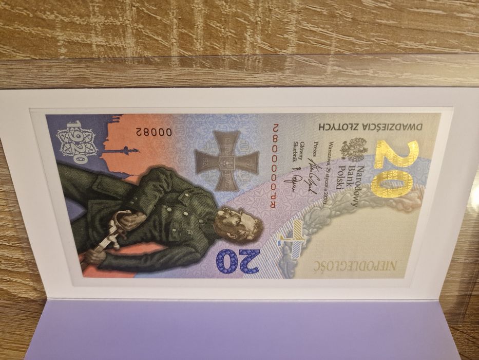 Banknot Bitwa Warszawska - bardzo niski numer, dwucyfrowy