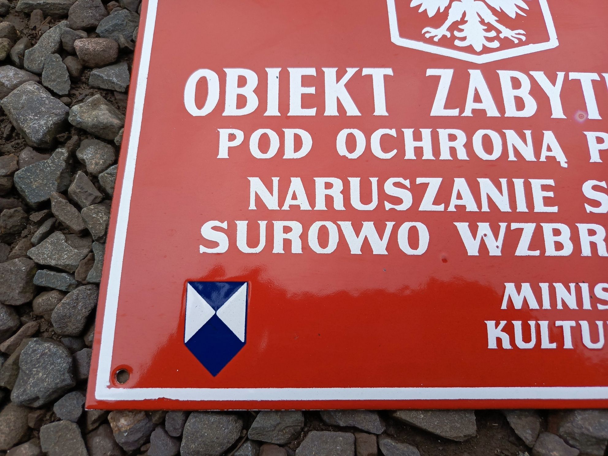 Stara emaliowana tablica PRL