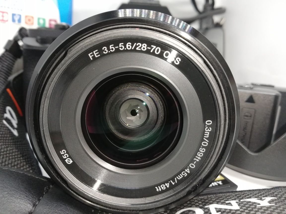 Sony A7 full frame c/NOVA + Sony 28-70mm + acessórios/manuais/caixa