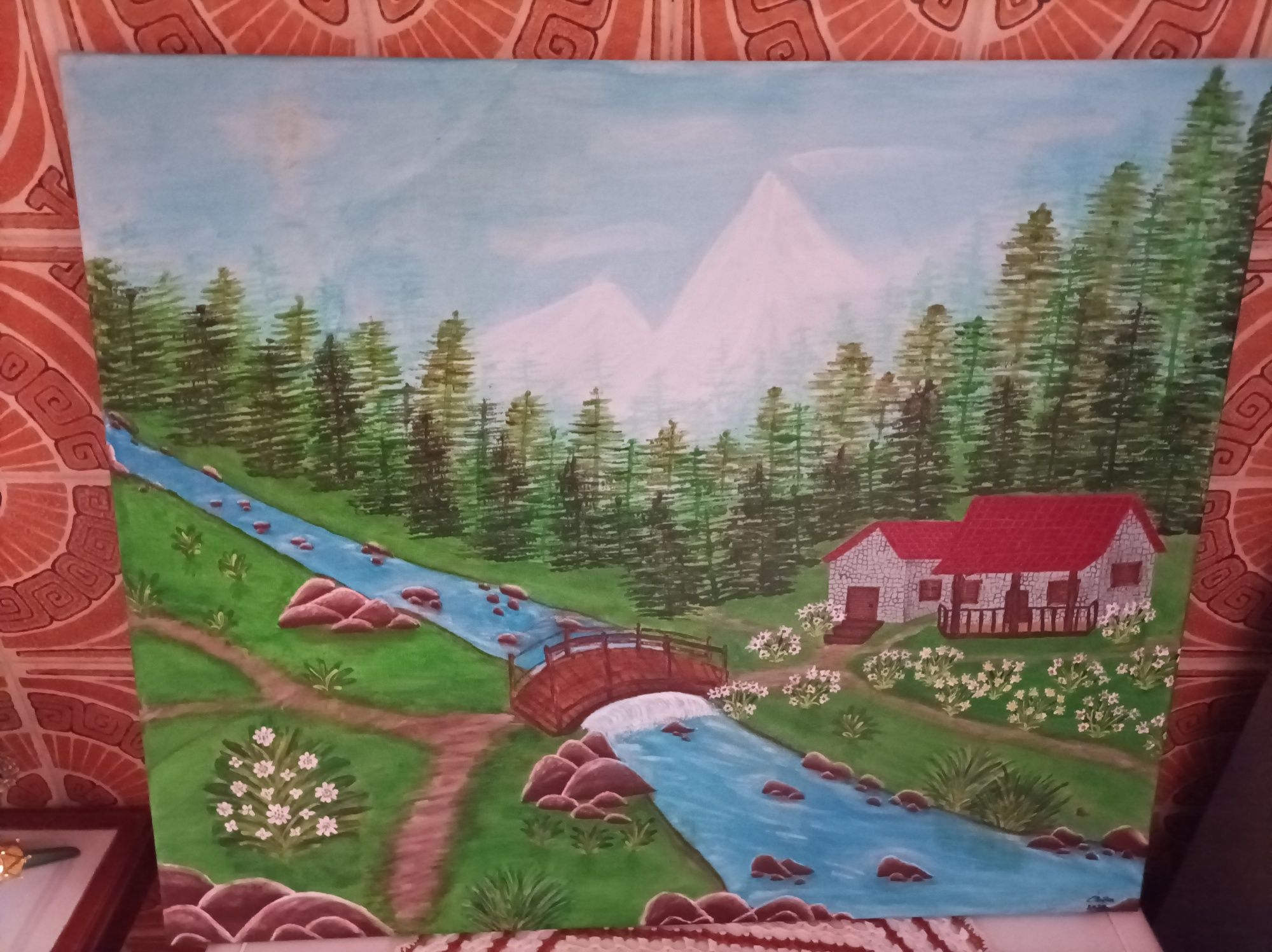 Quadro pintura mão