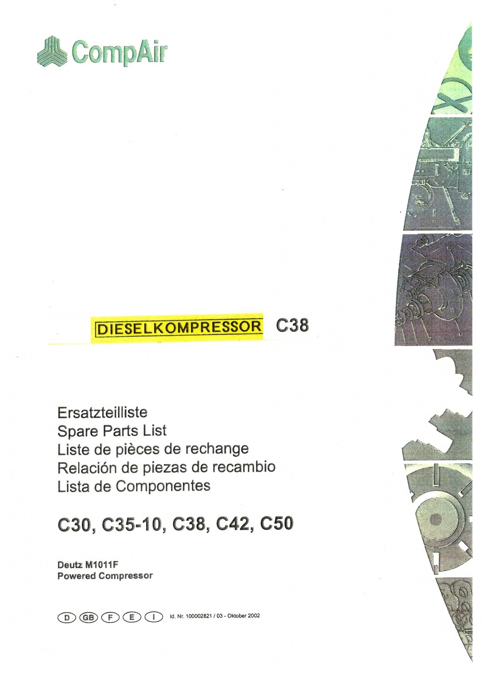 Sprężarka śrubowa kompresor Compair C38   Kompresor spalinowy