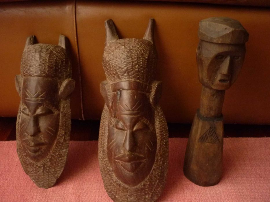 esculturas em madeira, arte africana