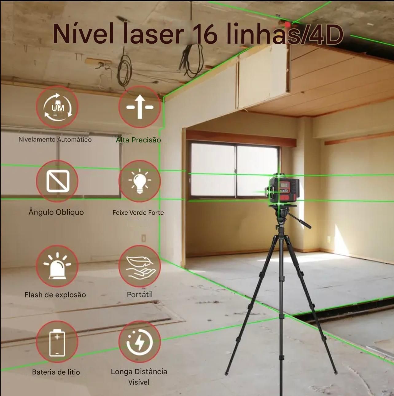 Nível laser 16 Linhas