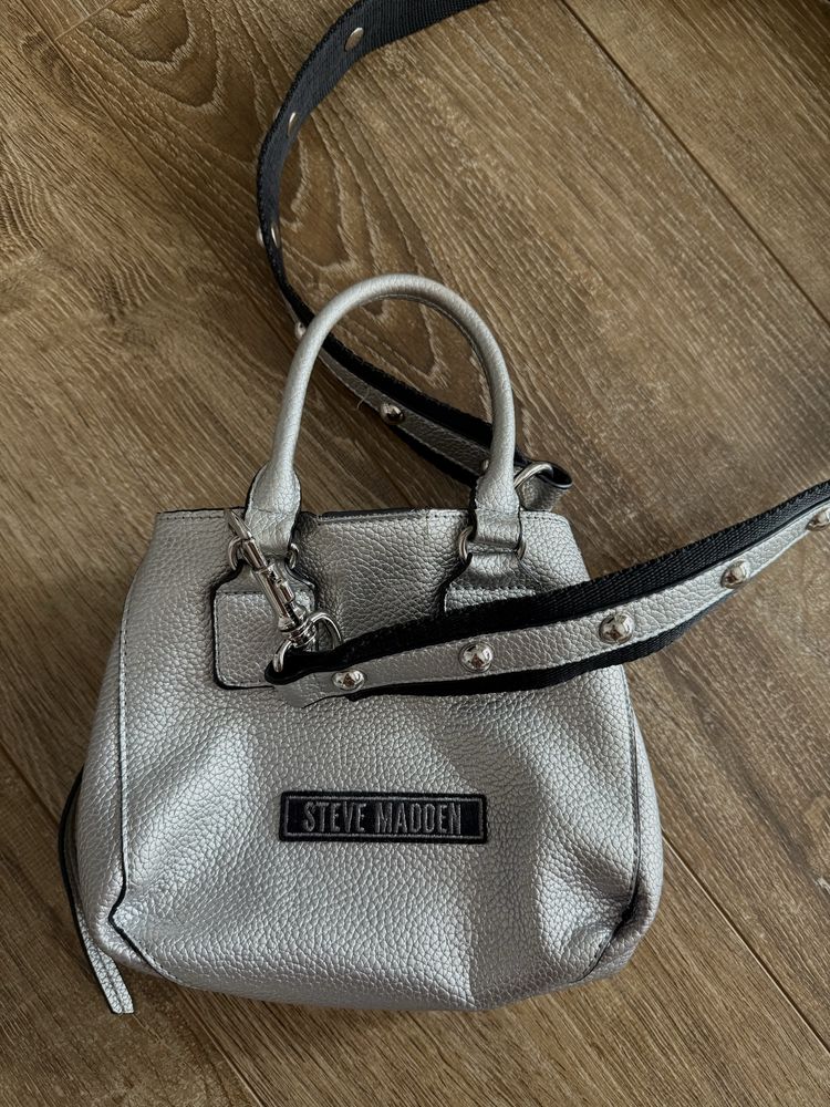 Steve madden srebrna torebka torba przez ramię y2k