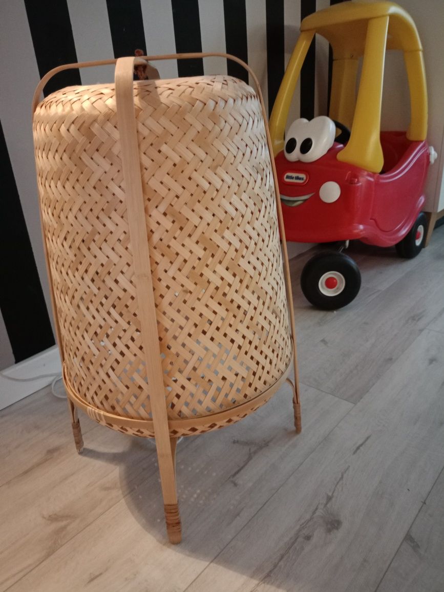 Lampa bambusowa ikea stojąca podłogowa mambus Boho