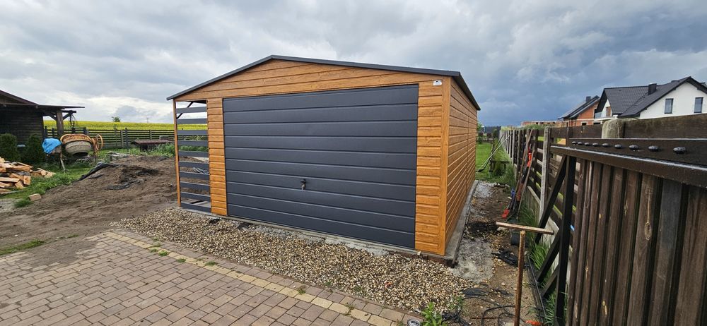 Wiata Rolnicza Garaż Blaszak Drewnopodobny na wymiar Solidna Profile