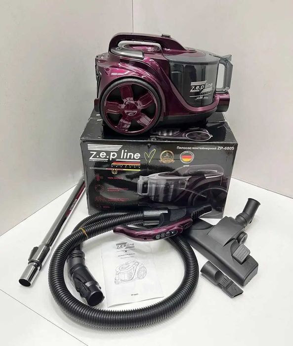 МОЩНЫЙ НЕМЕЦКИЙ Пылесос контейнерный 4л Zepline ZP-6804 4000вт вишня