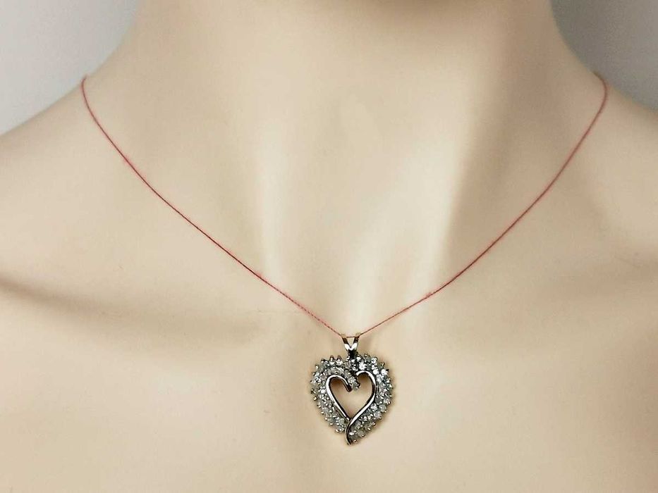 wisiorek serce złoto diamenty 1,00 karat 3,43 g certyfikat G.825