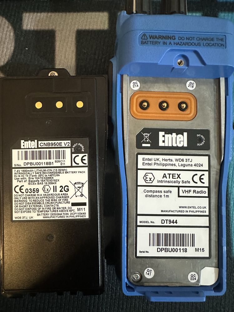 Радиостанция(рация) Entel DT944 VHF Radio