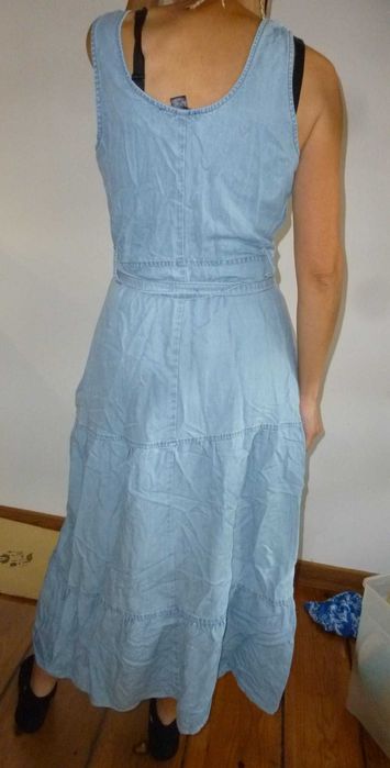 Dżinsowa długa sukienka 38