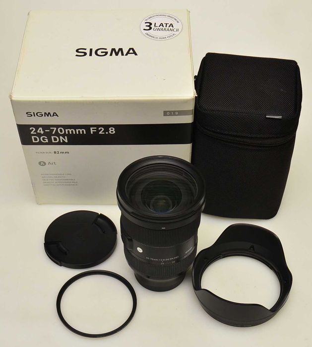 Obiektyw Sigma Sony E A 24-70/2.8 DG DN + filtr UV Gwarancja 12mcy!