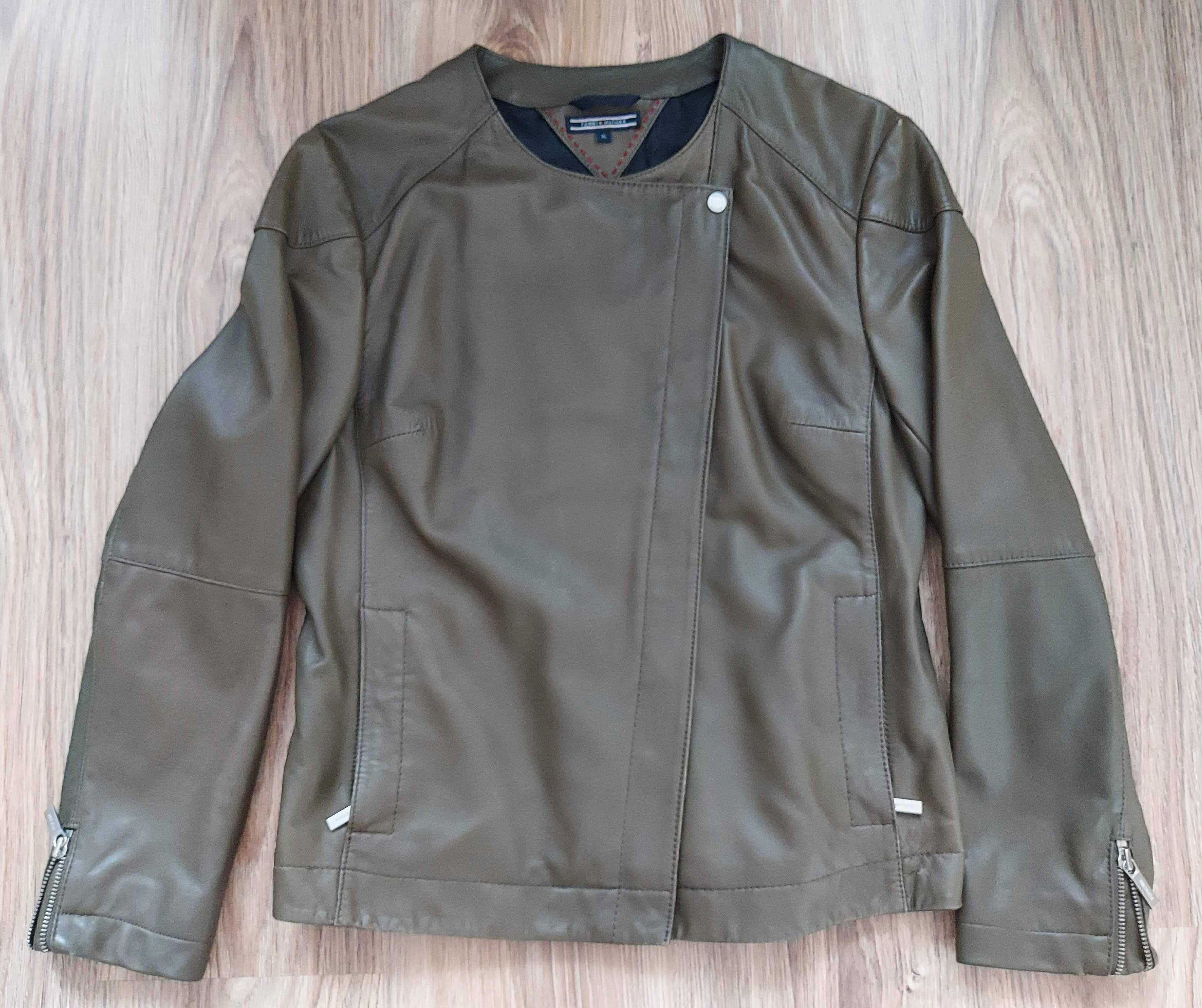 Skórzana kurtka ramoneska Tommy Hilfiger, rozmiar XL / L