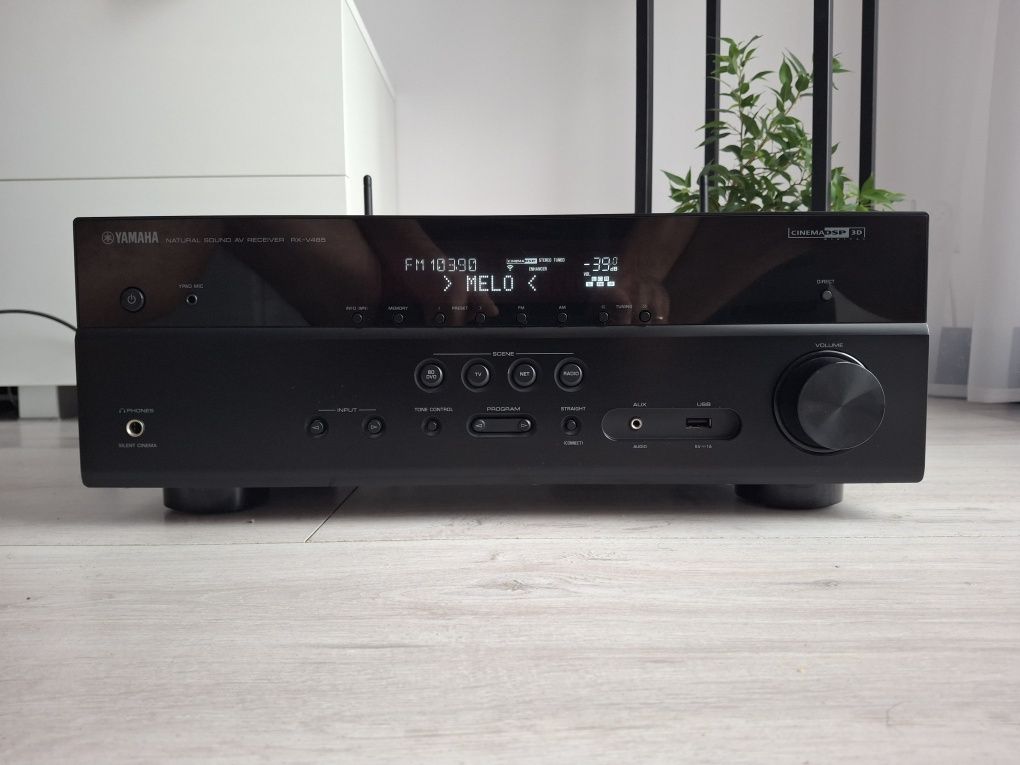 Amplituner Yamaha RX-V485 MusicCast WiFi Bluetooth. Jak nowy! Okazja!