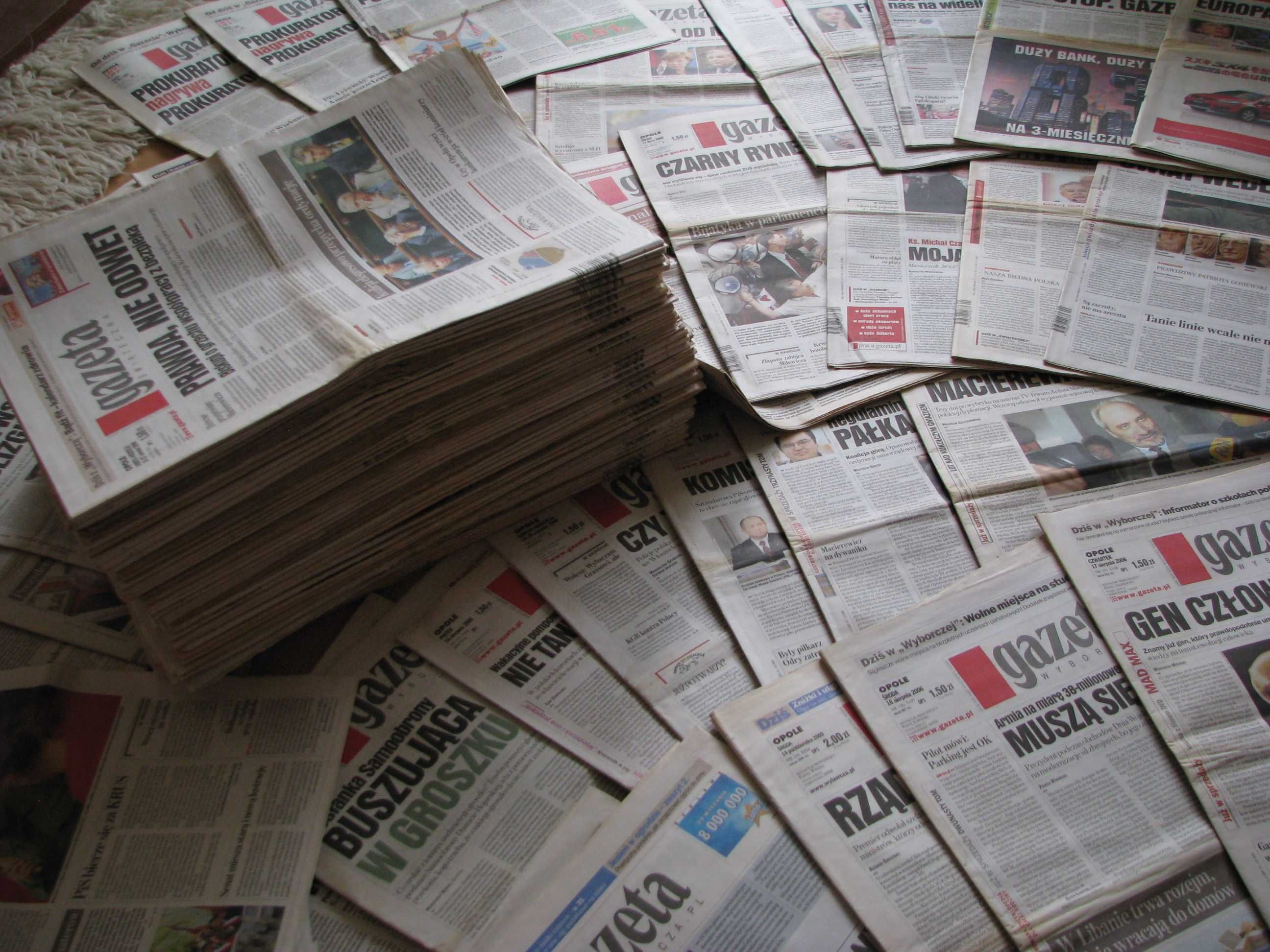 Gazeta Wyborcza, Rzeczpospolita - stare gazety 10 kg makulatura